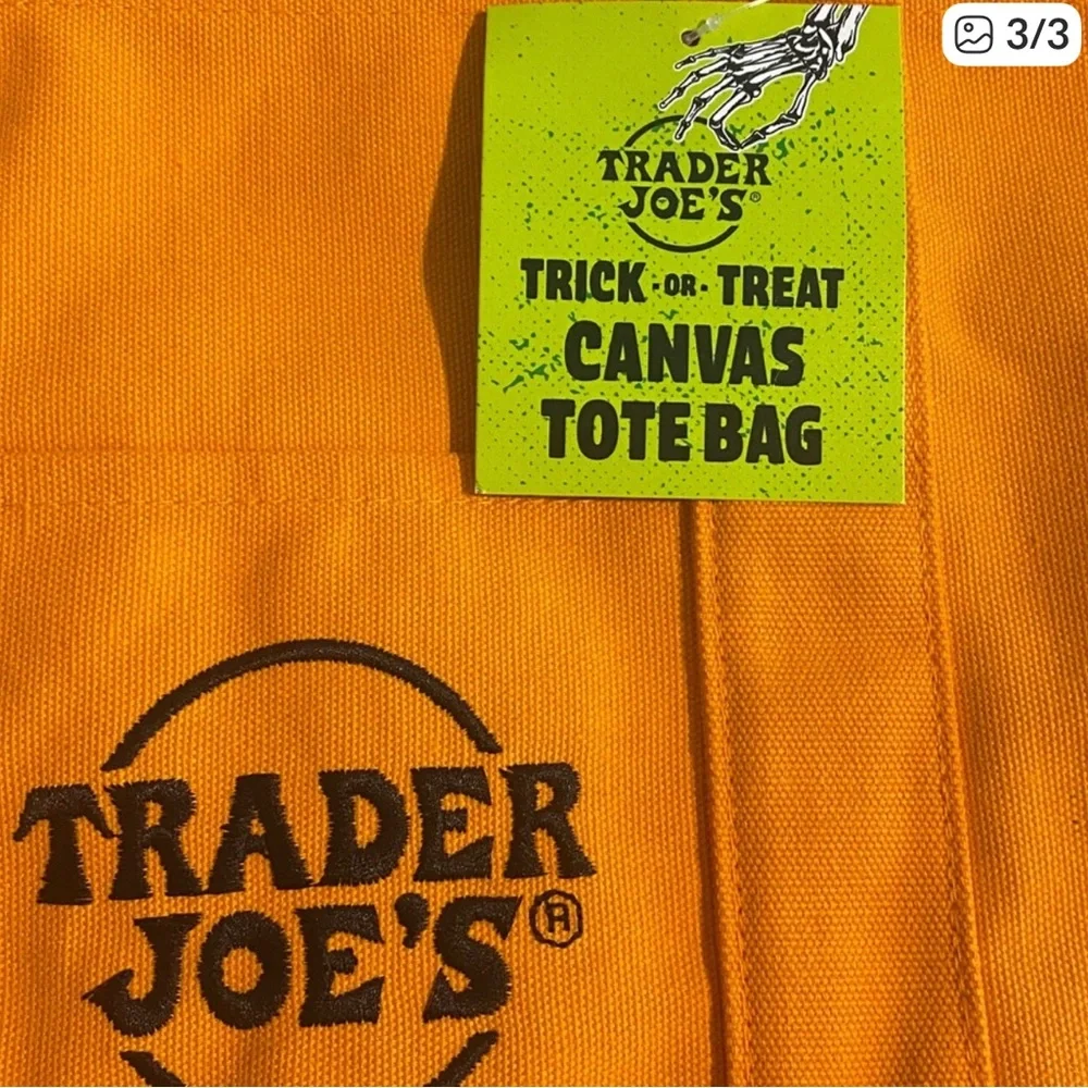 Orange Canvas Tote Bag - Picture 1 of 2